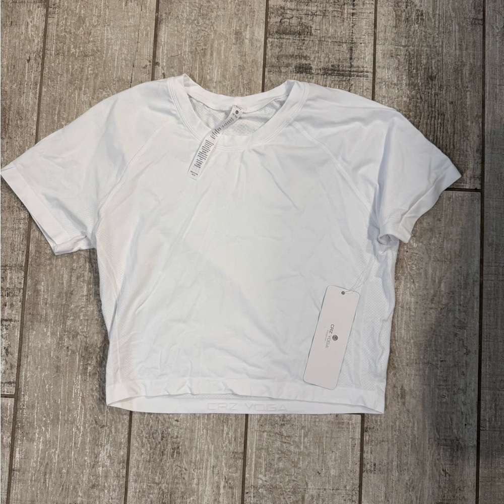 CRZ Yoga - Size Large White Women's Crop Top - NWT